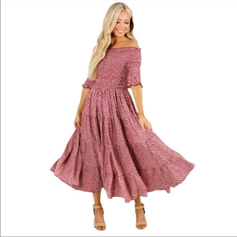 Orange Creek Burgundy Prairie Dress Women’s Size L